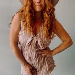 Audrey 3+1 Clothing Candy Striper Romper 8 Audrey 3+1 Clothing Candy Striper Romper