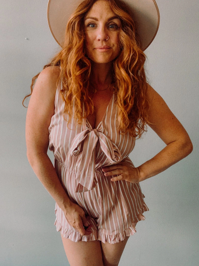 Audrey 3+1 Clothing Candy Striper Romper 3 Audrey 3+1 Clothing Candy Striper Romper