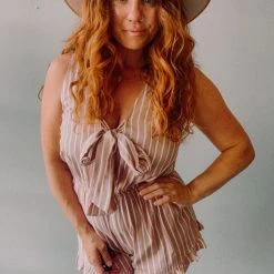 Audrey 3+1 Clothing Candy Striper Romper 10 Audrey 3+1 Clothing Candy Striper Romper