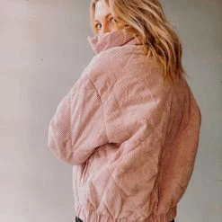 Lush Clothing Shell Bomber Jacket