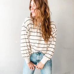 Z Supply Mira Stripe Marled Top Clothing