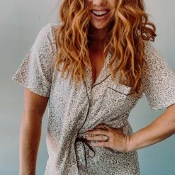 Trend Notes Leopard Pajama Set Clothing