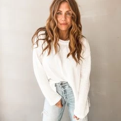 Wishlist Janette Waffle Knit Long Sleeve Clothing