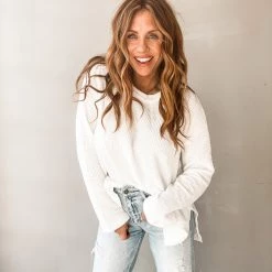 Wishlist Janette Waffle Knit Long Sleeve Clothing