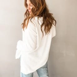 Wishlist Janette Waffle Knit Long Sleeve Clothing