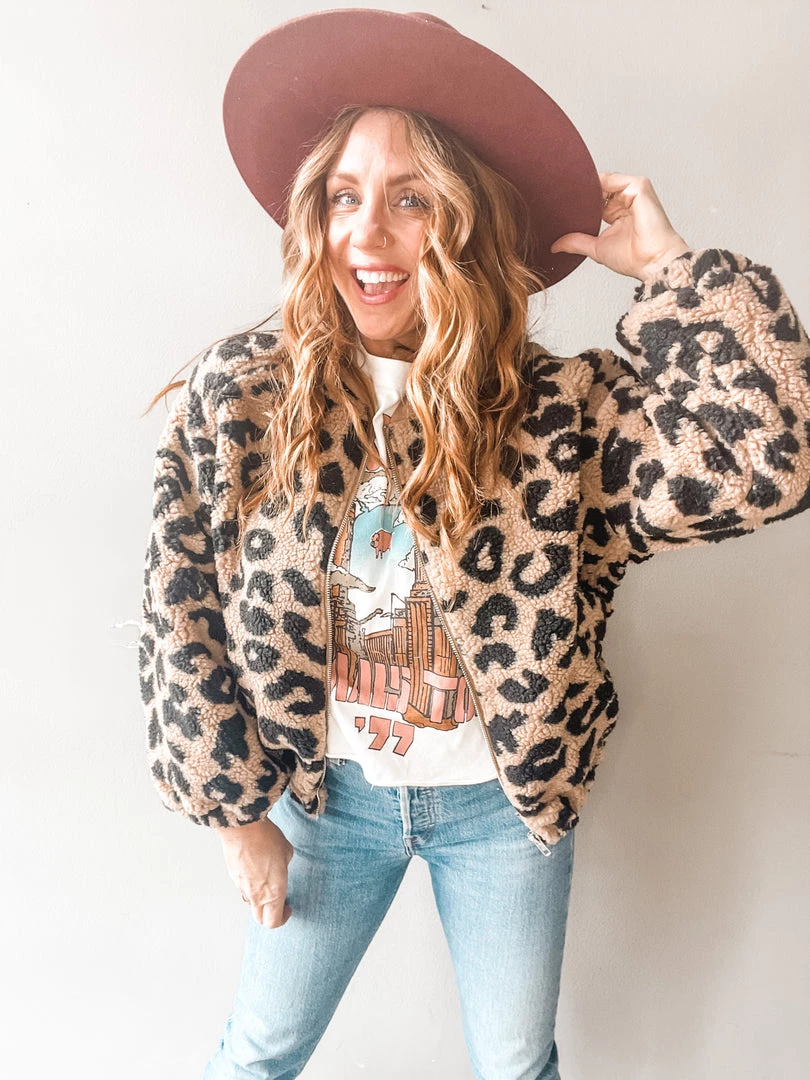 Lush Clothing Loving Leopard Sherpa Jacket 2 Lush Clothing Loving Leopard Sherpa Jacket
