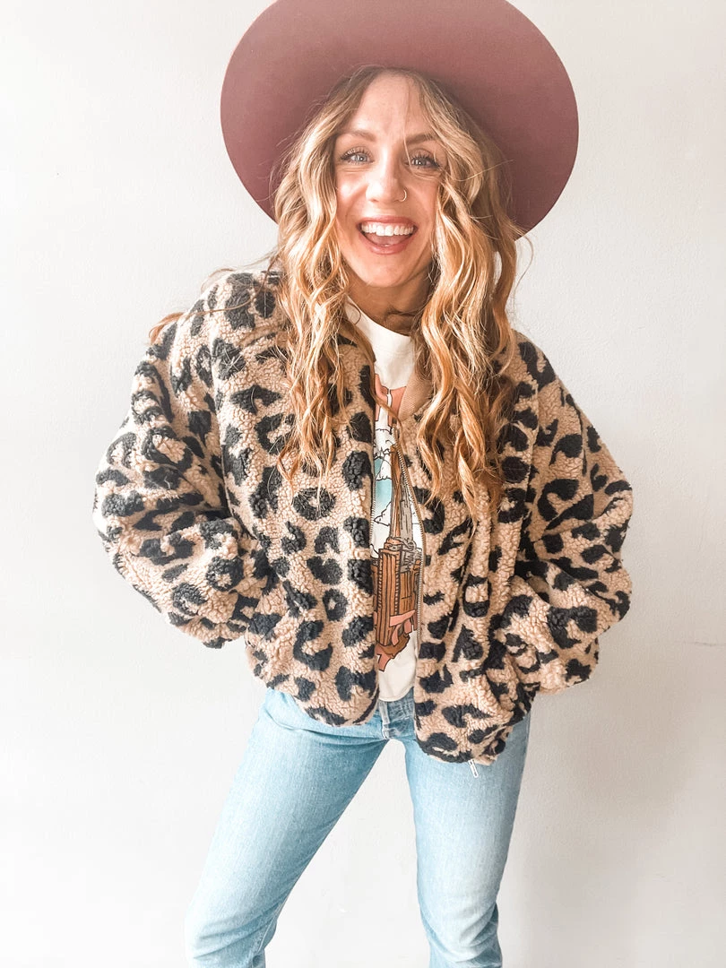 Lush Clothing Loving Leopard Sherpa Jacket 1 Lush Clothing Loving Leopard Sherpa Jacket