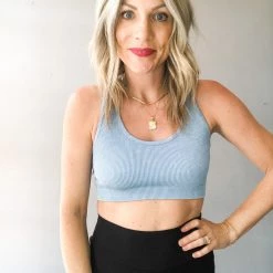 Trend Notes Rib Knit Sports Bra Clothing