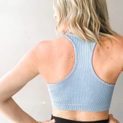 Trend Notes Rib Knit Sports Bra Clothing