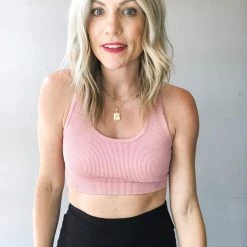 Trend Notes Rib Knit Sports Bra Clothing
