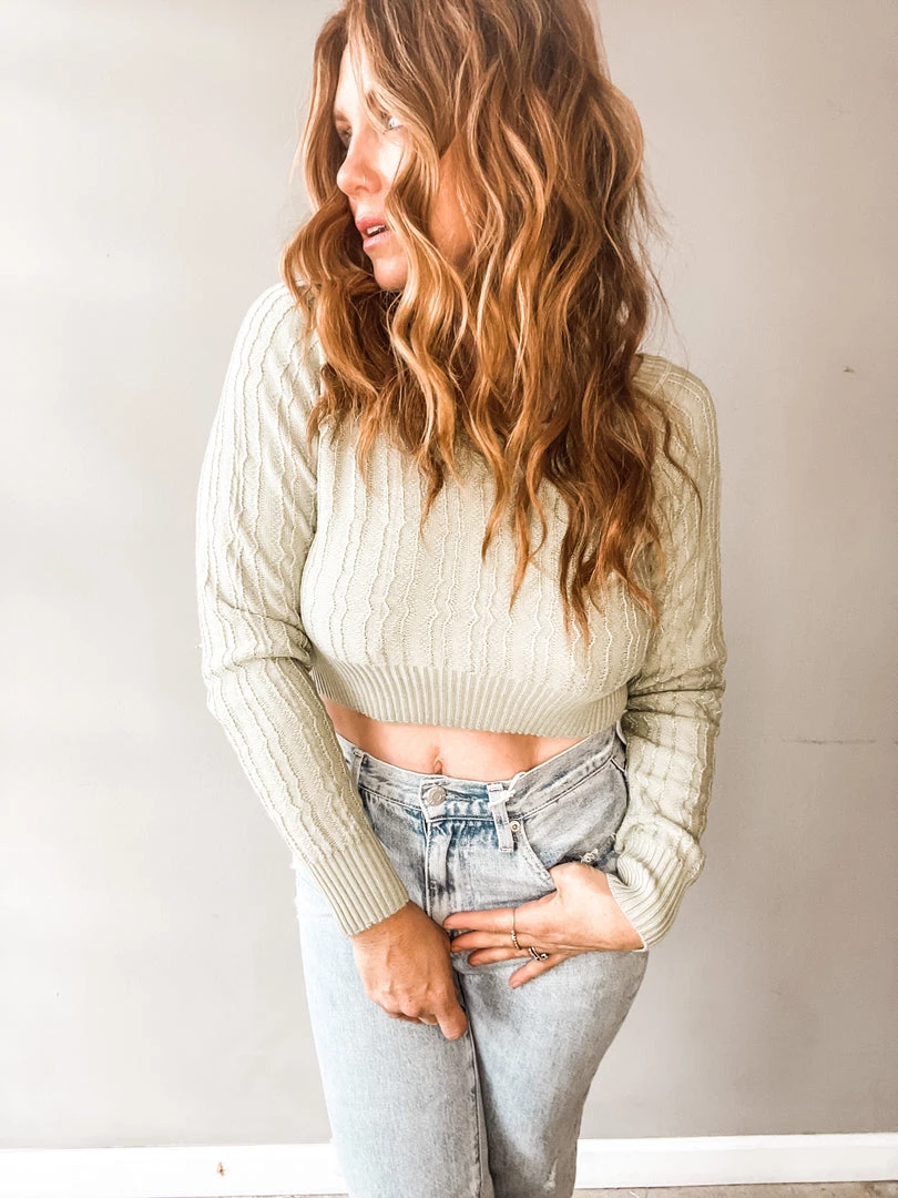 Lush Clothing Sale Sage And Sound Cropped Sweater 2 Lush Clothing Sale Sage And Sound Cropped Sweater