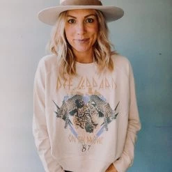 Daydreamer Def Leopard On The Prowl Varsity Sweatshirt