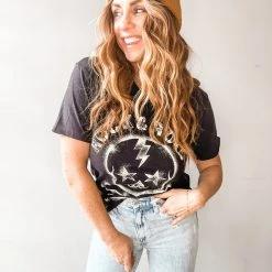 Lotus Fashion Rock N' Roll Skull Graphic Tee Clothing 8 Lotus Fashion Rock N' Roll Skull Graphic Tee Clothing