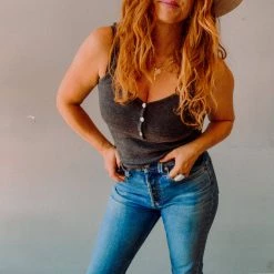 Chaser Brand Chaser Rib Henley Cami