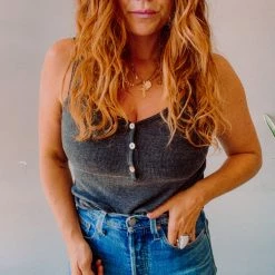 Chaser Brand Chaser Rib Henley Cami