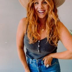 Chaser Brand Chaser Rib Henley Cami