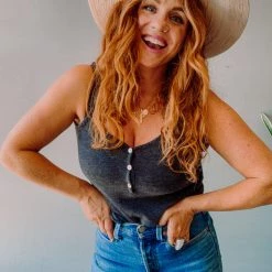 Chaser Brand Chaser Rib Henley Cami