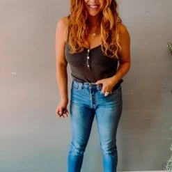 Chaser Brand Chaser Rib Henley Cami