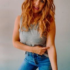 Chaser Brand Chaser Cropped V Back Tank