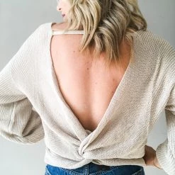 Wishlist Twisted Open Back Sweater Clothing