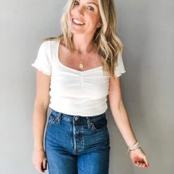 Wishlist Clothing Hannah Ribbed Top