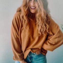 Trend Notes Clothing Woodlands Puff Sleeve Sweater