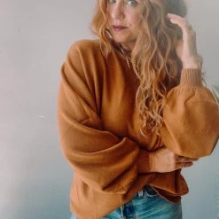 Trend Notes Clothing Woodlands Puff Sleeve Sweater