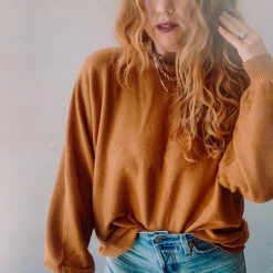 Trend Notes Clothing Woodlands Puff Sleeve Sweater