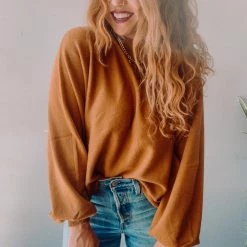 Trend Notes Clothing Woodlands Puff Sleeve Sweater