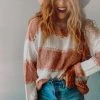 Trend Notes Creamsicle Color Block Sweater