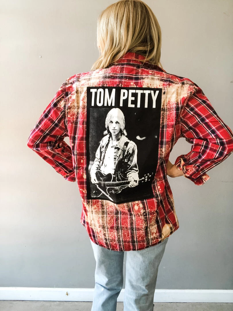 Envy Upcycle Tom Petty Vintage Tee Flannel Clothing 1 Envy Upcycle Tom Petty Vintage Tee Flannel Clothing