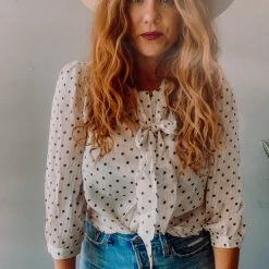 Trend Notes Clothing Out Of Office Polka Dot Blouse