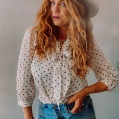 Trend Notes Clothing Out Of Office Polka Dot Blouse