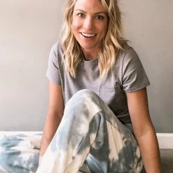 Trend Notes Hazy Grey Tie Dye Sweatpants Clothing