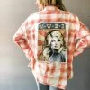 Envy Upcycle Dolly Parton Vingate Tee Flannel Clothing