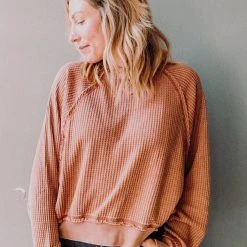 Z Supply Claire Waffle Long Sleeve Clothing
