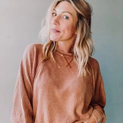 Z Supply Claire Waffle Long Sleeve Clothing