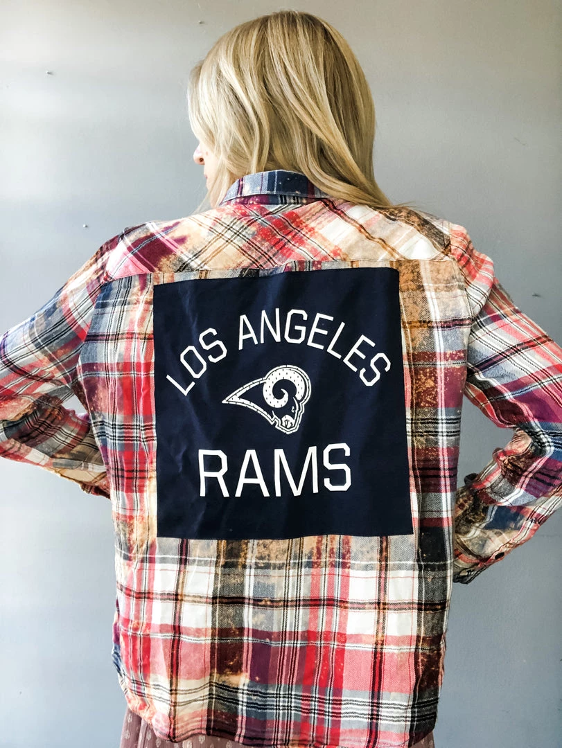 Envy Upcycle LA Rams Vintage Tee Flannel 1 Envy Upcycle LA Rams Vintage Tee Flannel