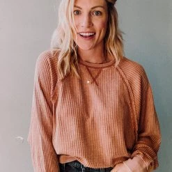 Z Supply Claire Waffle Long Sleeve Clothing