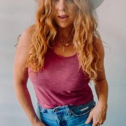 Chaser Brand Chaser Cropped Racerback Tank Clothing