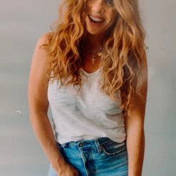 Chaser Brand Chaser Cropped Racerback Tank Clothing