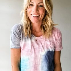 Chaser Brand Clothing Raw Edge Cropped Pocket Tee