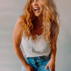 Chaser Brand Chaser Cropped Racerback Tank Clothing