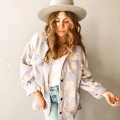 Miss Sparkling Check It Out Flannel Shacket Clothing