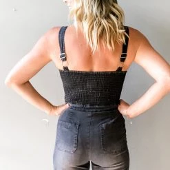 Chaser Brand Clothing Button Down Wide Leg Jumpsuit