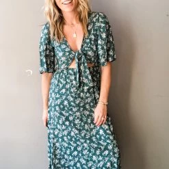 Audrey 3+1 Wait For Me Floral Midi Dress