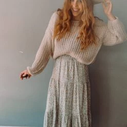 Les Amis Clothing Among The Wildflowers Midi Skirt