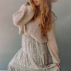 Les Amis Clothing Among The Wildflowers Midi Skirt