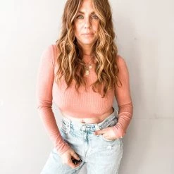 Peach Love California Cross Your Heart Top Clothing