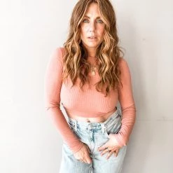 Peach Love California Cross Your Heart Top Clothing